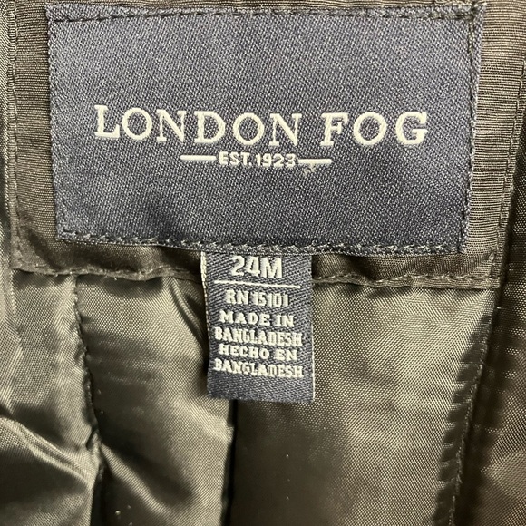 London Fog Child’s Bib Overalls, Size 24 months, Black, Snow/Cold Weather - Picture 2 of 5